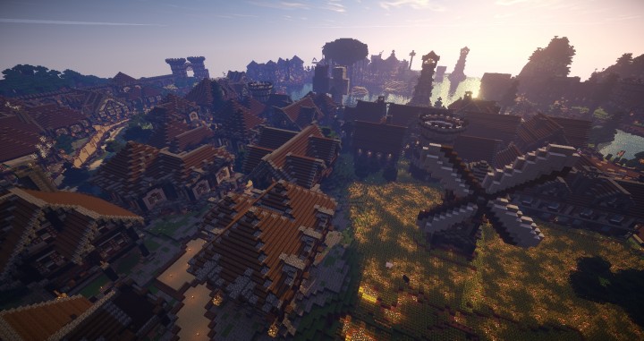 minecraft medieval city map download